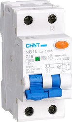 Дифференциальный автомат Chint NB1L 10kA 1P+N C25A 30mA AC х-ка C 2М 203109