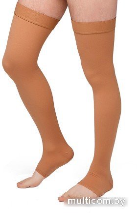 Чулки компрессионные Польза 4001 выше колена 2 кл.к. (р.5 (XL), рост2, бежевый)