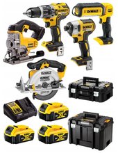DeWalt DCK551P3T (шуруповерт, винтоверт, лобзик, циркулярная пила, 3 АКБ, кейс)
