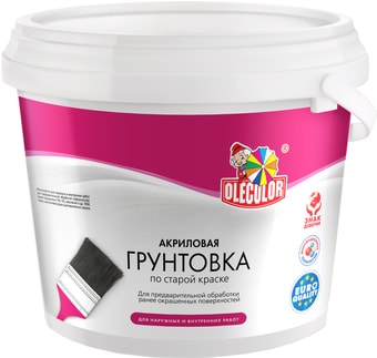 Акриловая грунтовка Olecolor Акриловая по старой краске 1 кг