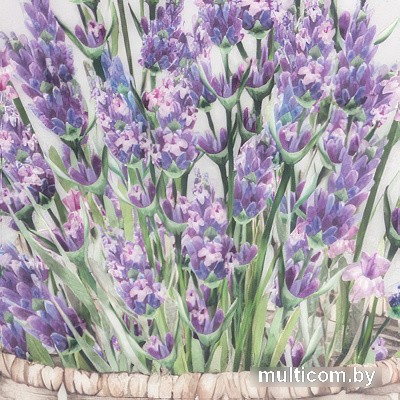 Полотенце Этель Lavender 7588539 (зеленый/белый/фиолетовый)