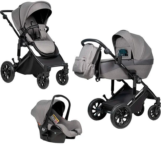 Универсальная коляска Farfello Molly Pro MP-1 (3 в 1, серый)