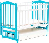 Детская кроватка Bambini 02 (белый/голубой)