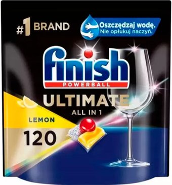 Капсулы для посудомоечной машины Finish Powerball Ultimate All In 1 Лимон (120 шт)