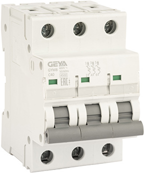 Выключатель автоматический GEYA GYM8 3P 40А C 4.5кА GYM83P40C