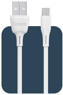 Кабель Celebrat FLY-2 Micro USB (1 м, белый)