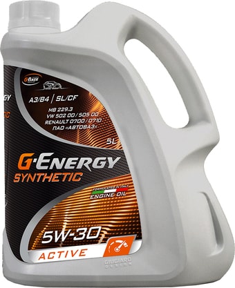 Моторное масло G-Energy Synthetic Active 5W-30 5л