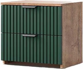 Тумба КМК Мебель 2Я Герта КМК 0979.20 (дуб веллингтон/SAT 22 зеленый мат)