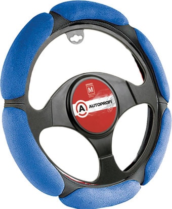 Оплетка на руль Autoprofi SP-5026 BK/BL (M) (черный/синий)