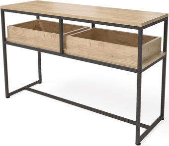 Консольный стол Millwood Пекин 1 120x40 (дуб золотой craft/черный)