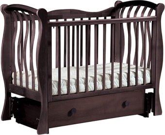 Классическая детская кроватка ЛЕЛЬ Ландыш БИ 07.4 (махагон)