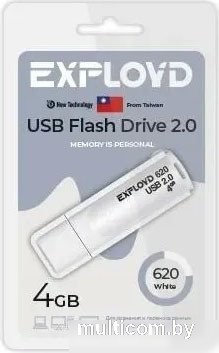 USB Flash Exployd 620 4GB (белый)