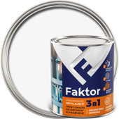 Ярославские краски Faktor на ржавчину 3 в 1 0.8 кг (белый)