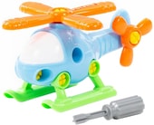 Конструктор Полесье 76663 Вертолет (синий)