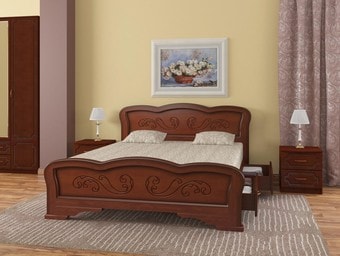 Кровать Bravo Мебель Карина-8 120x200 (с ящиками, орех)