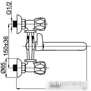 Смеситель Rubineta R-1 Globo (C) (K) (R1CK02)