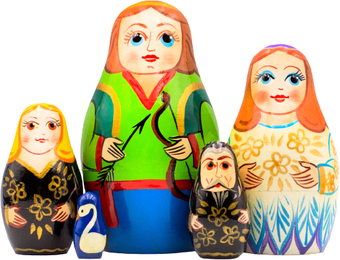 Развивающая игра Брестская Матрешка Лебединое озеро (набор 5 шт)