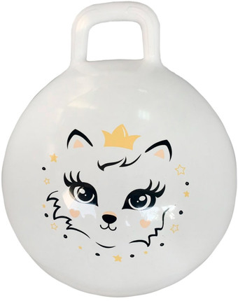 Мяч Moby Kids Кошечка с ушком 55 см (белый)