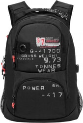 Рюкзак Grizzly RU-802-3/1 (черный/красный)