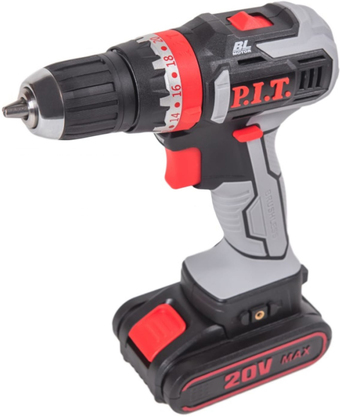 Ударная дрель-шуруповерт P.I.T PID03003-20M2/BL (с 2-мя АКБ, кейс)