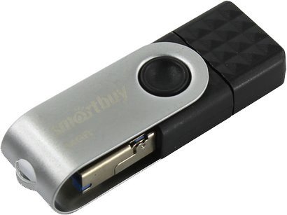 USB Flash Smart Buy Double 64GB SB64GBTRIO (черный)