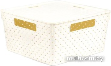 Коробка для хранения Violet Береста V6811126 (слоновая кость)