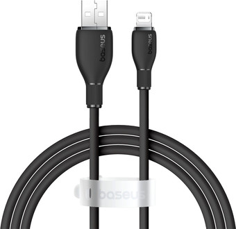 Кабель Baseus Pudding Series Fast Charging Cable 2.4A USB Type-A - Lightning (1.2 м, черный)