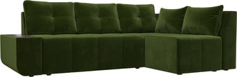 Угловой диван Mebelico Амадэус 109692 (правый, микровельвет, зеленый)