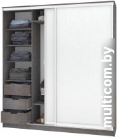 Шкаф-купе Кортекс-мебель Сенатор ШК12-45 Классика ДСП (береза/белый)