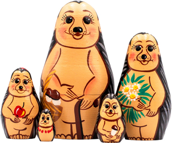 Развивающая игра Брестская Матрешка Ёжик (набор 5 шт)