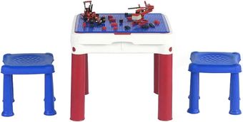 Игровой стол Keter Construction Play Table 227497 (красный/синий)