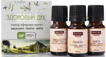Medical fort Набор эфирных масел Здоровый дух эвкалипт+пихта+мята 3x10 мл