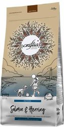 Сухой корм для собак Craftia Natura для щенков средних и крупных пород с лососем и сельдью (2кг)