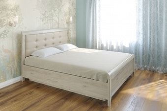 Кровать Лером КР-1033-ГС 160x200 (гикори джексон светлый)