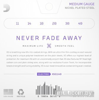 Струны для гитары D'Addario XSE1149