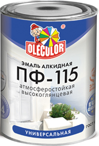 Эмаль Olecolor ПФ-115 универсальная 0.9кг (розовый)