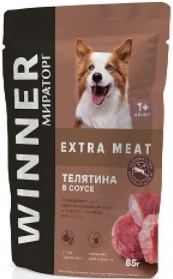 Пресервы Winner для взрослых собак всех пород Телятина в соусе 85 г