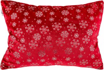 Декоративная подушка Домашняя Мода Новогодний принт (50х35, бордо)