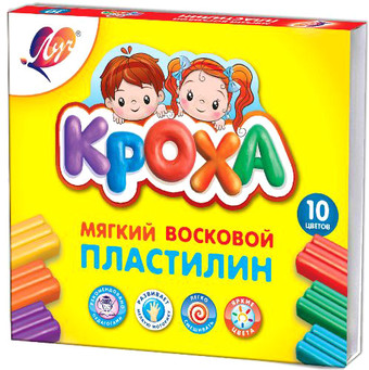 Пластилин восковой Луч Кроха 12С 875-08 (10 цв)