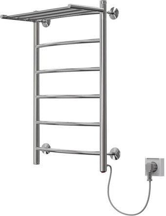 Полотенцесушитель ZorG Орион Лесенка с полкой 50x80, 70 вт (К-таймер, дуга, справа)