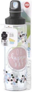 Бутылка для воды Emsa Drink2go 518309 (прозрачный/розовый)