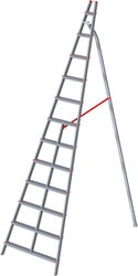 Лестница-стремянка Новая высота NV 319 алюминиевая садовая 12 ступеней