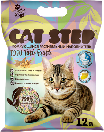 Наполнитель для туалета Cat Step Tofu Tutti Frutti 12 л