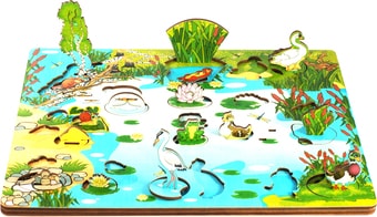 Мозаика/пазл Нескучные игры Обитатели пруда 3D 7923