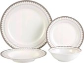 Набор обеденных тарелок Arya Apollo 8680943243201 (24шт, белый/серый)