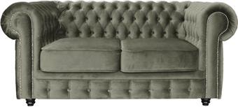 Диван Brioli Честер Классик двухместный (микровелюр, В10 серо-коричневый)