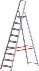 Лестница-стремянка Новая высота NV 511 алюминиевая индустриальная 10 ступеней (5110110)