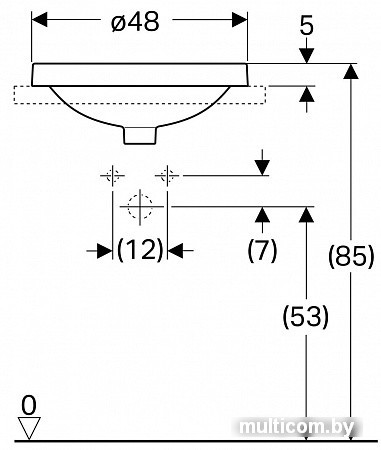 Умывальник Geberit VariForm 500.705.01.2