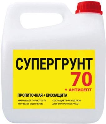 Акриловая грунтовка Super Decor Супергрунт 70 + Антисепт 5 кг