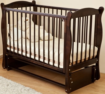 Классическая детская кроватка Красная звезда Уралочка С744 (шоколад)